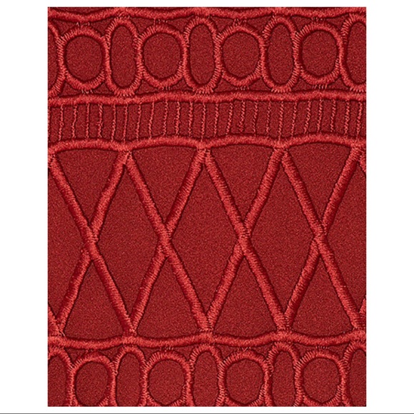 TULAROSA RED POMPOM MINI TUNIC DRESS - Picture 5 of 8